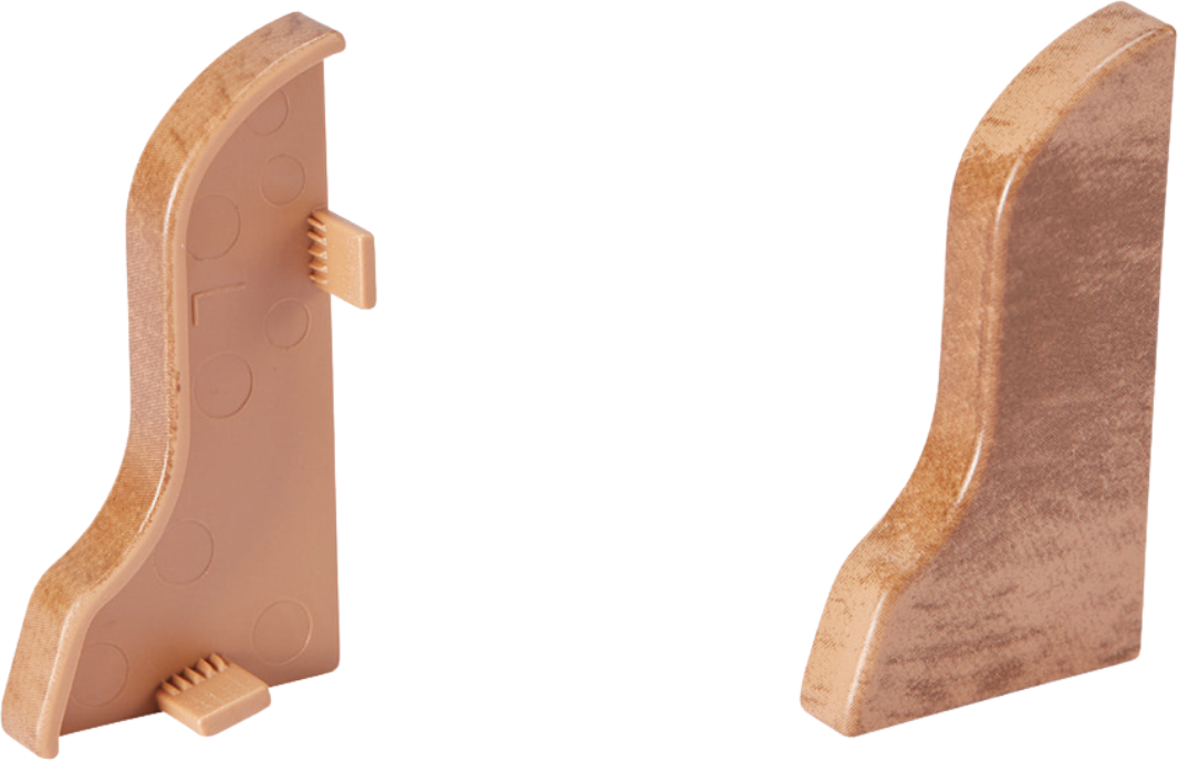 Endkappe Profil 1 MK Fußleiste (Set) 2017 Nussbaum hell