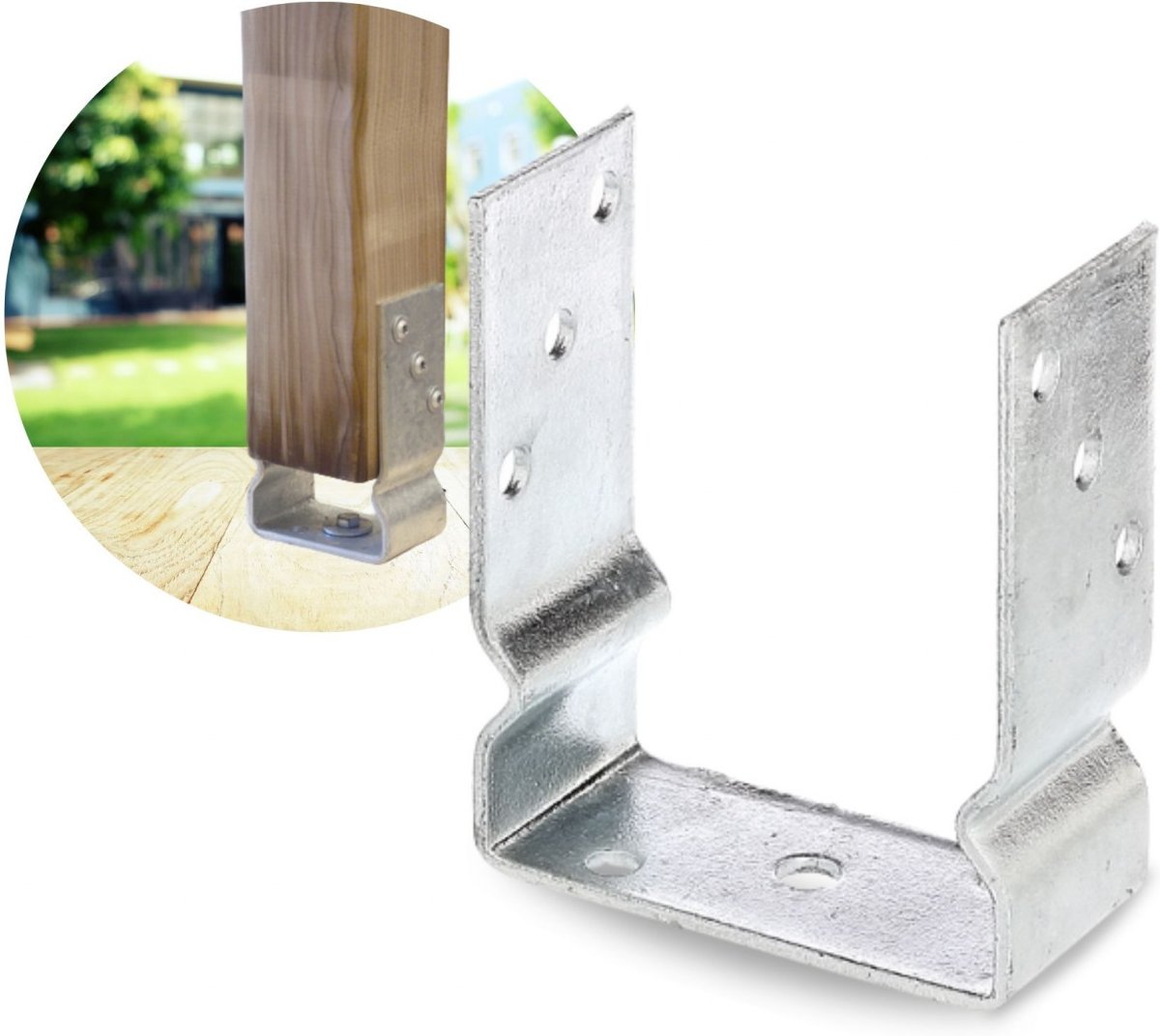 UPfostenträger mit Balkenauflage 121 mm 1 Stück