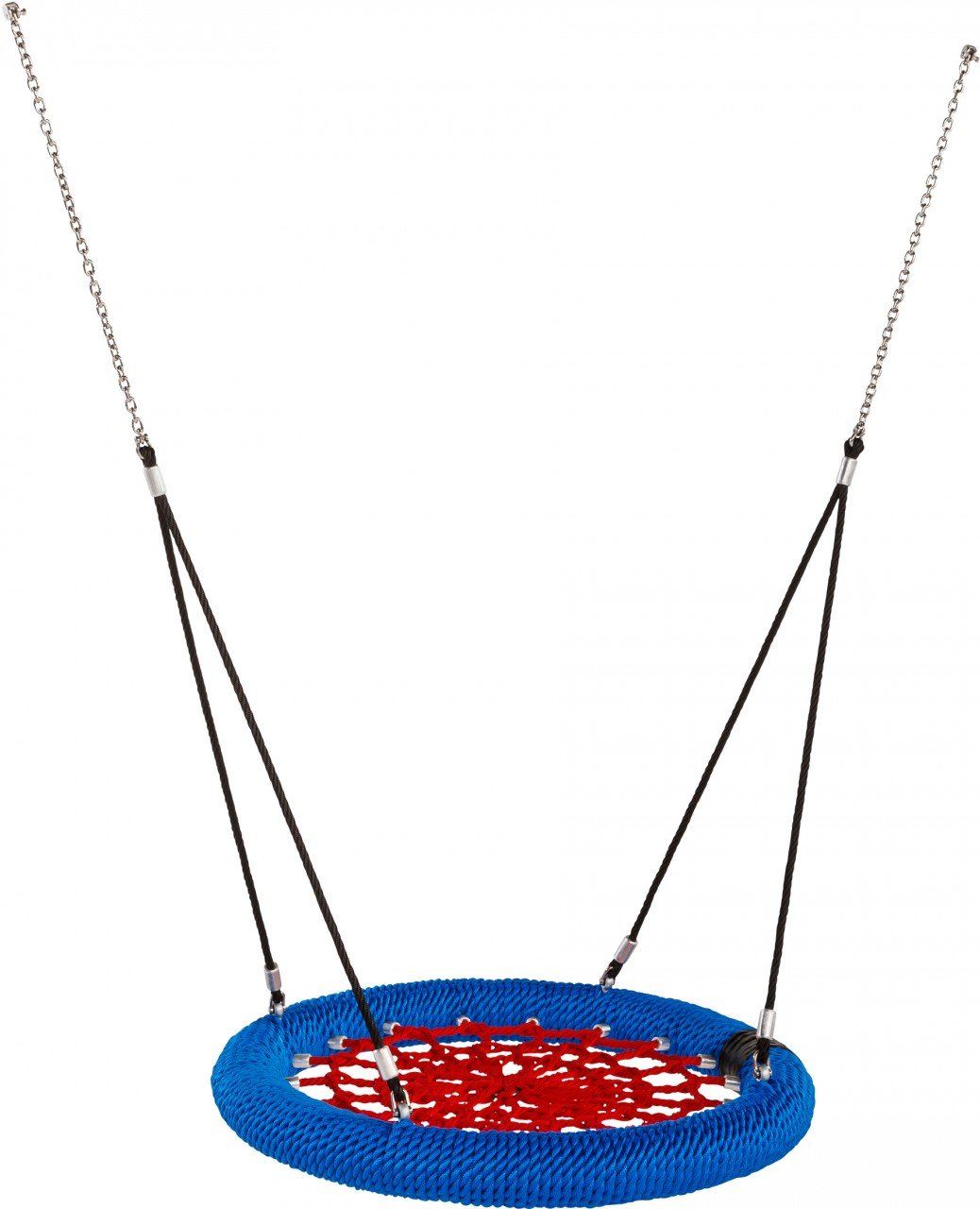 Nestschaukel ROSETTE Ø 100 cm Zweipunktbefestigung RotBlau Ohne