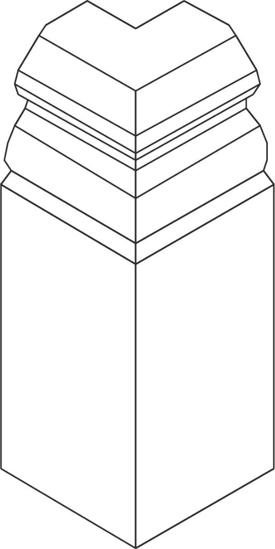 Außenecke selbstklebend Profil 11 PK Fußleiste Weiß 2001 (2erPack)