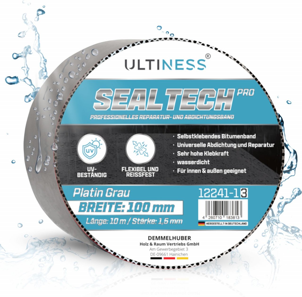 Thumbnail - Bitumen Aluband SealTechPRO selbtklebend Reparaturband Abdichtungsband sehr hohe Klebekraft 100 mm
