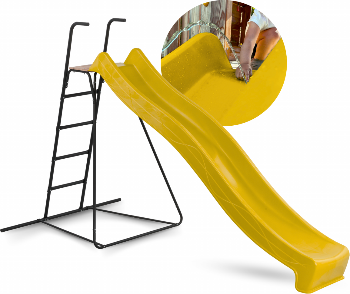 Rutsche WATERSLIDE 290 m mit Leiter Gelb