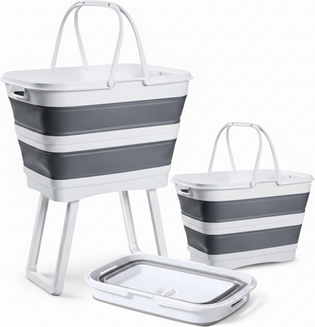 Faltbarer MultifunktionsFaltkorb 26 L wasserdicht Einkaufskorb Wäschekorb & Waschschüssel
