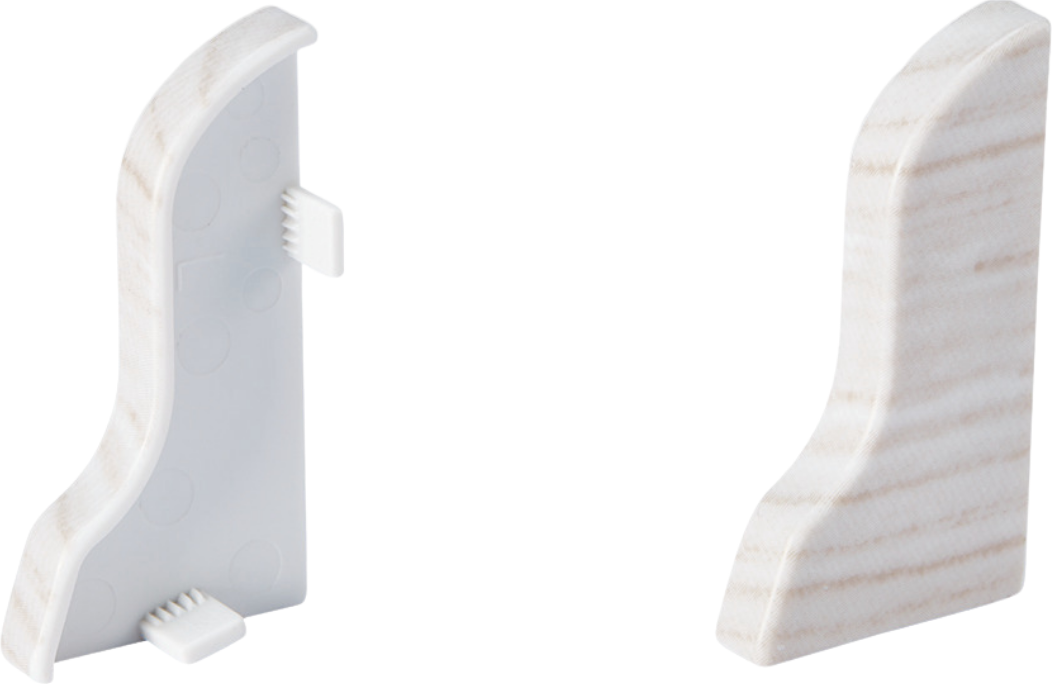 Endkappe Profil 1 MK Fußleiste (Set) 2014 Eiche weiß