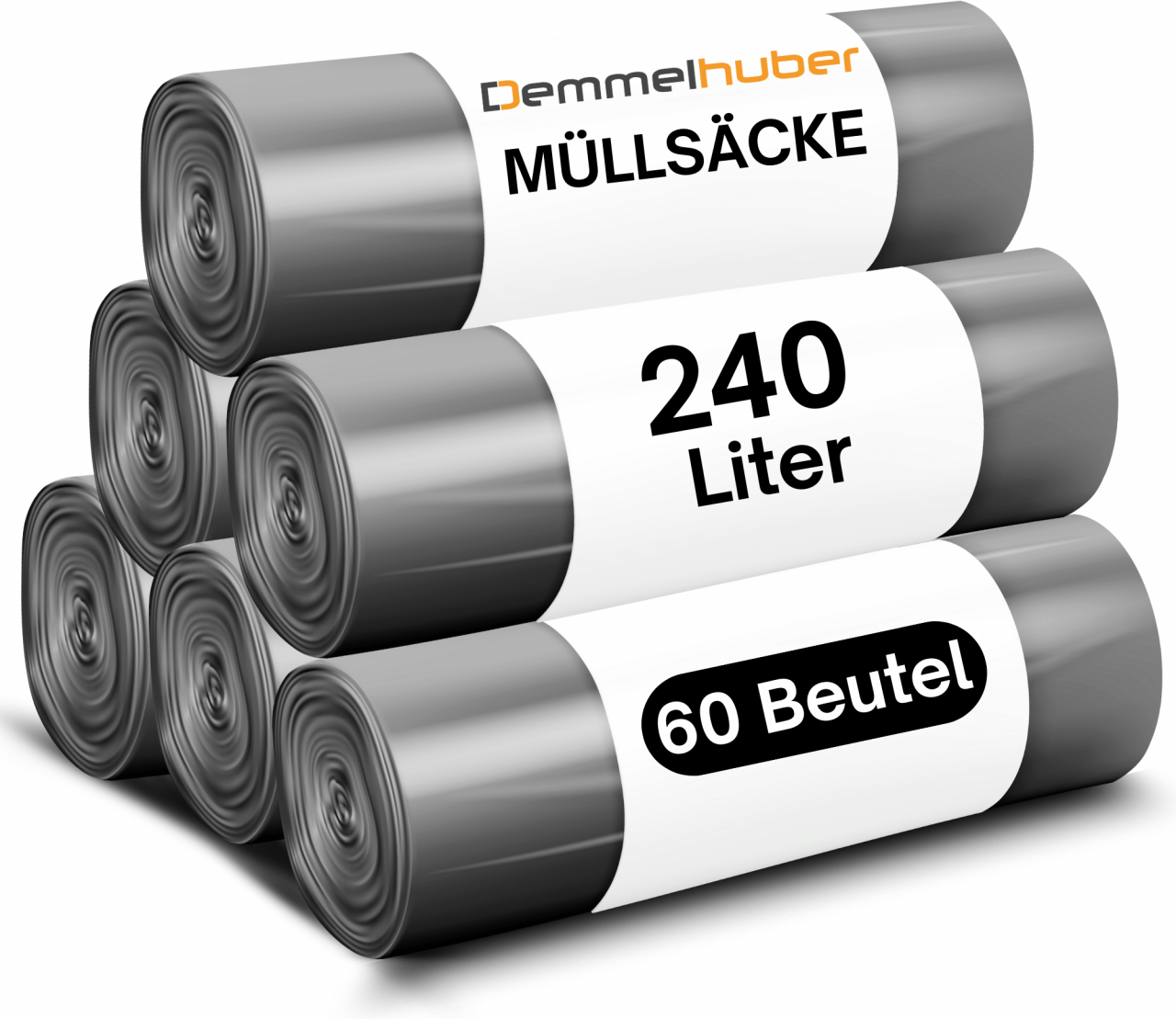 Thumbnail - Müllsäcke 240 L extrastark 60 µm reißfest Müllbeutel Abfallbeutel Müllsack Mülltüte Abfallsäcke 6 Rollen (60 Säcke)