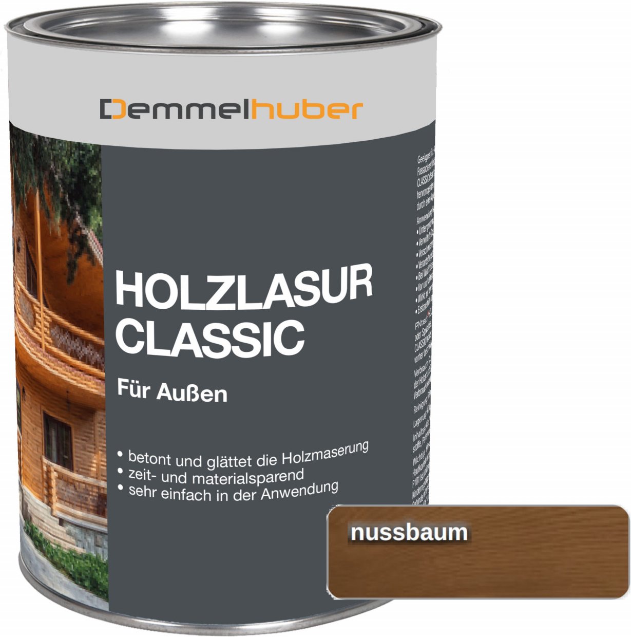 Holzschutzlasur CLASSIC Nussbaum 25 Liter