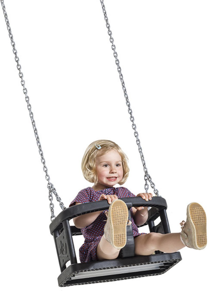 Thumbnail - Babyschaukel CURVE BABY Schwarz Schaukelsitz + Kette
