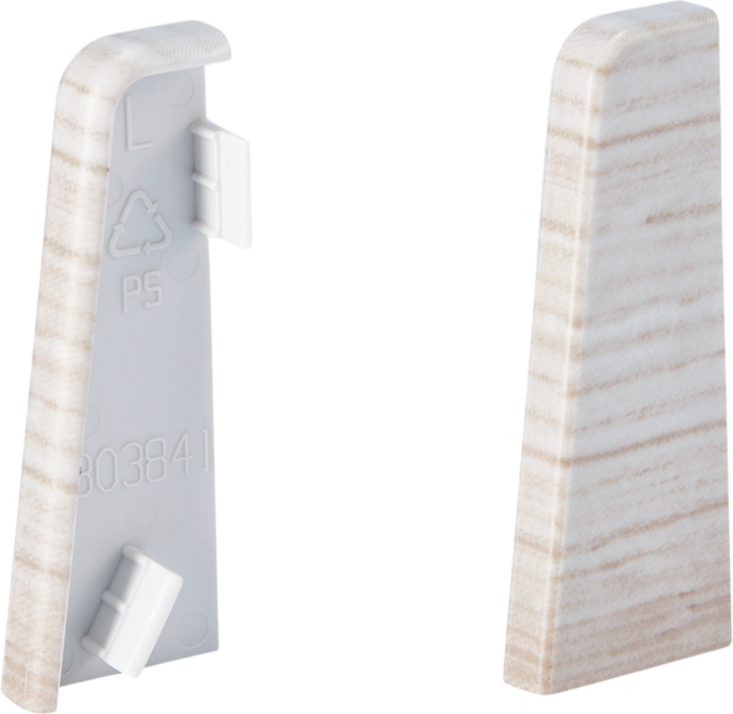 Endkappe Profil 3 PK Fußleiste (Set) 2014 Eiche weiß