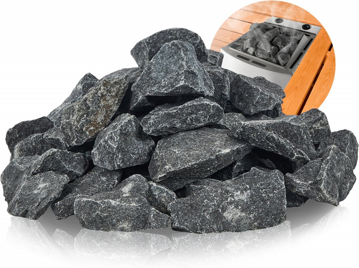 Finnische Saunasteine 20 kg Olivindiabas