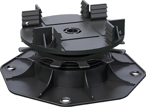 Terrassenlager CLIP Stellfüße verstellbar 25225 mm Höhe 3570 mm