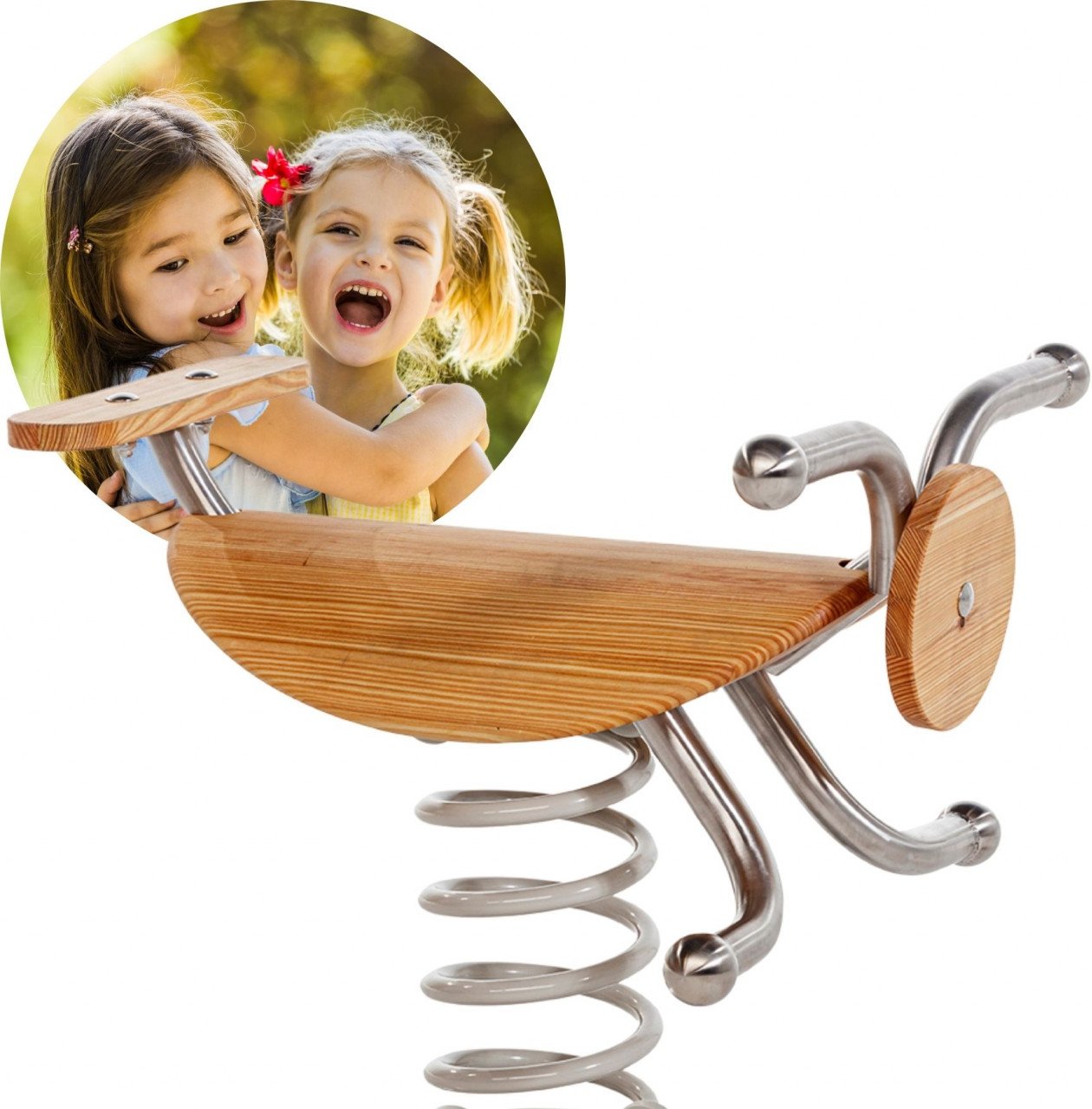 Federwippe Federtier RACER Schaukelwippe für Kinder Privatgarten & Spielplatz DIN EN 1176