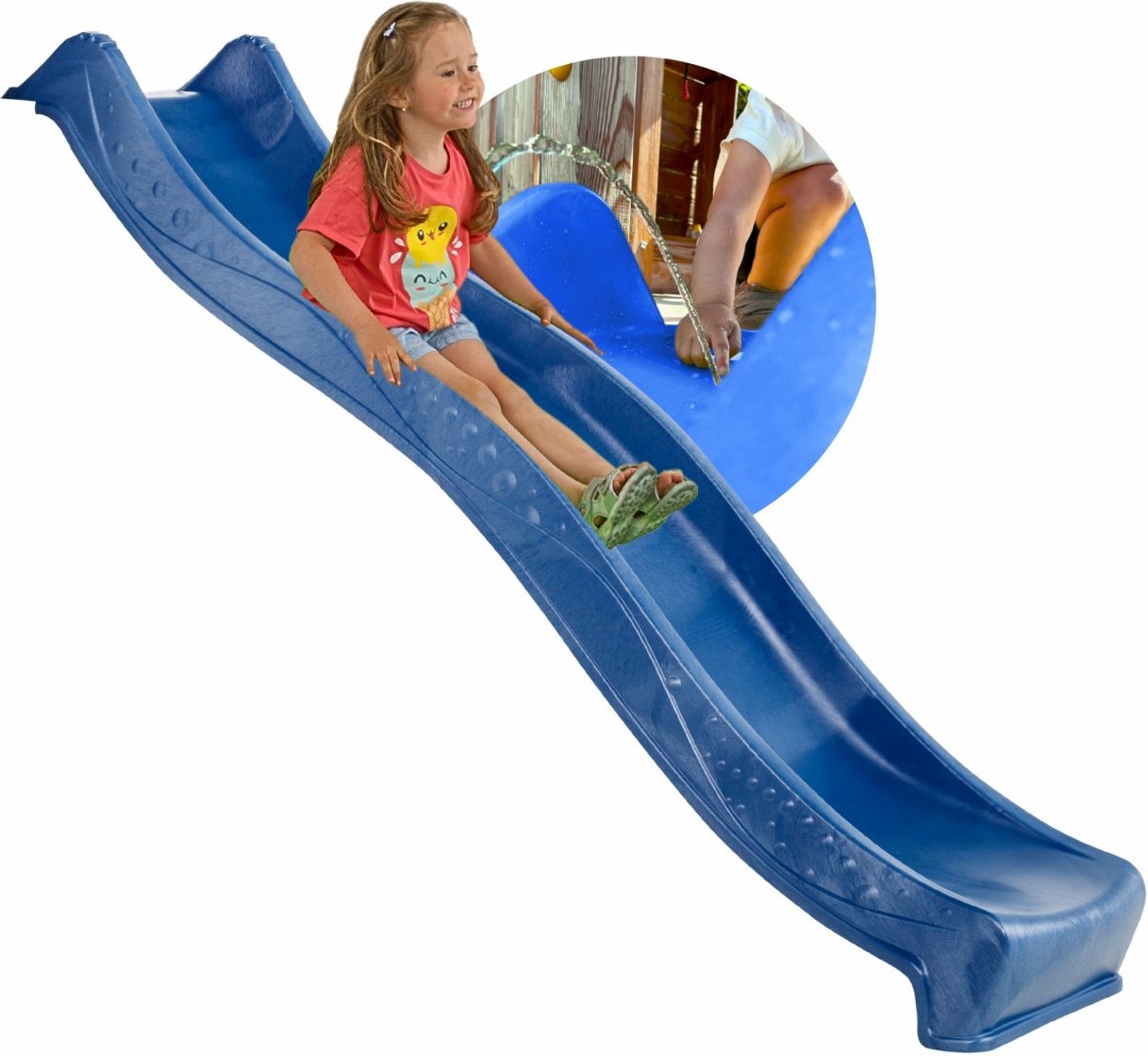 Wellenrutsche WATERSLIDE 230 m Podesthöhe 120 m Blau