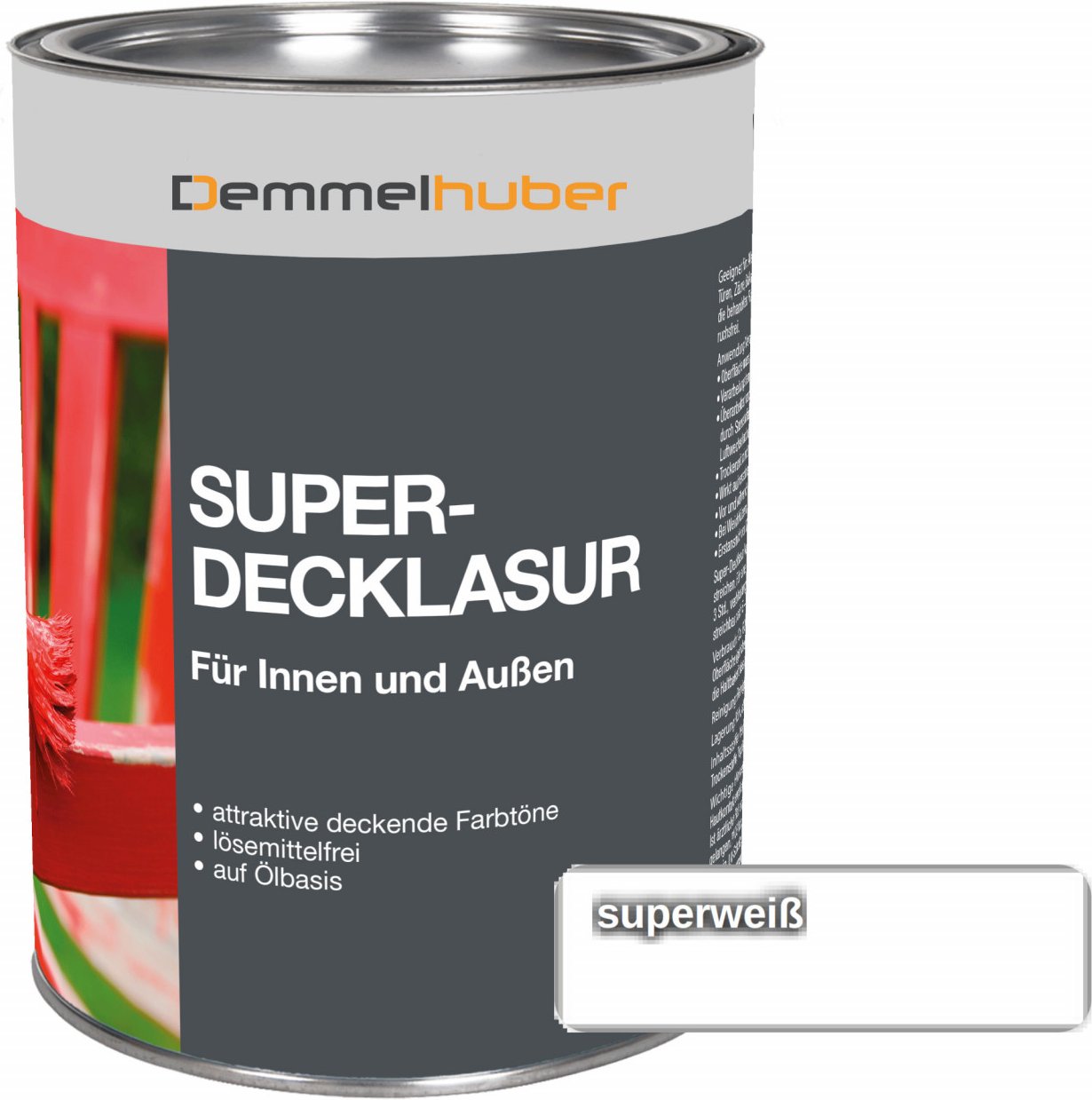 Thumbnail - Holzschutzlasur SUPERDECKLASUR 075 L Superweiß