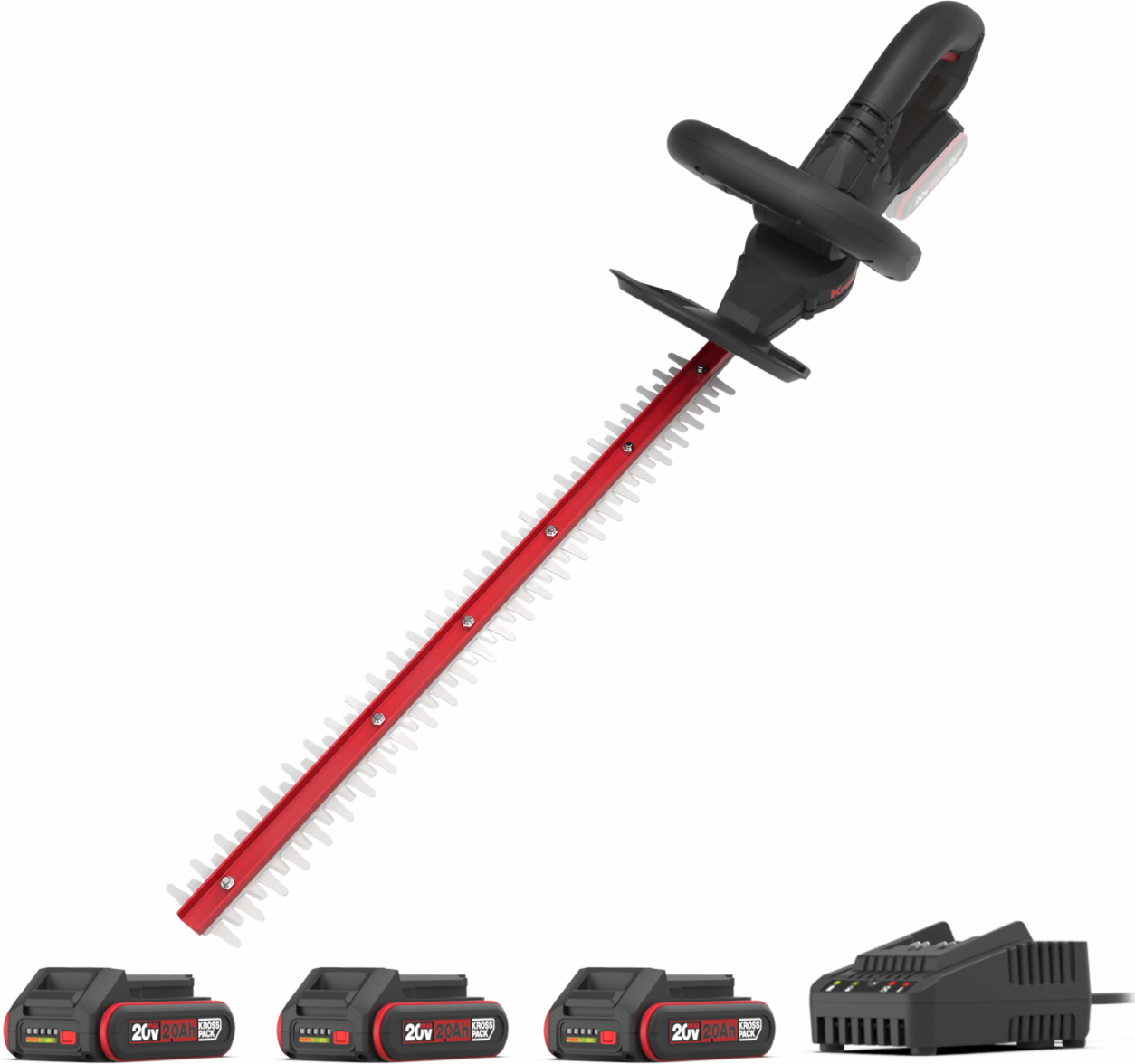 Thumbnail - AkkuHeckenschere 57 cm KG254 20 V Heckenschere KomplettSet mit 3 x 2.0 Ah Akku + Ladegerät 2 A