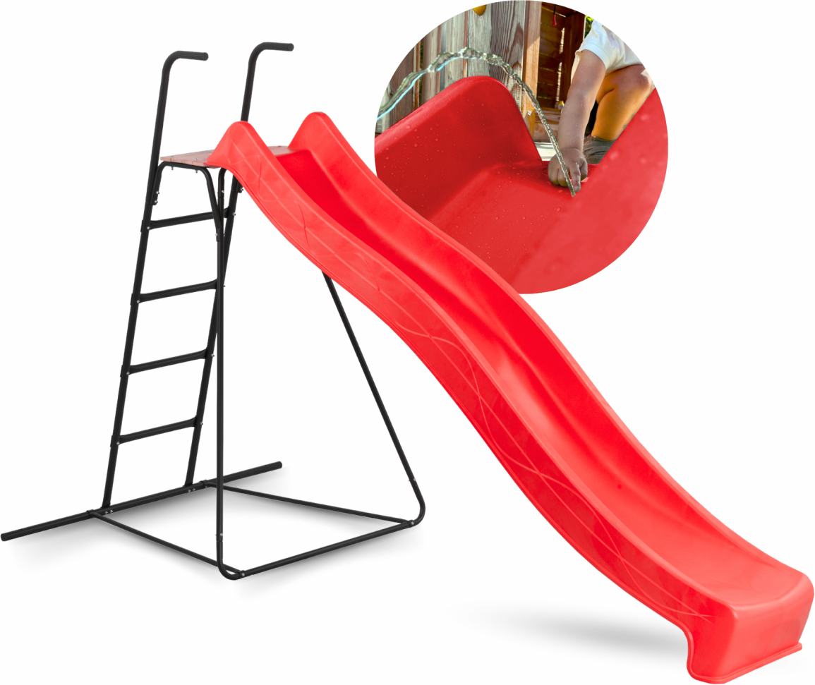 Rutsche WATERSLIDE 290 m mit Leiter Rot
