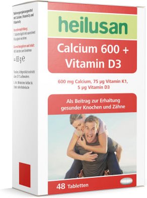 Heilusan Calcium 600 + Vitamin D3 (48 Tabletten)