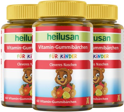 Dreierpack Heilusan Vitamin Gummibärchen (3x60 Stück)