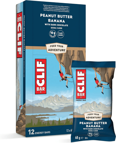 Clif Bar - 12 x 68g - Peanut Butter Banana with Dark Chocolate