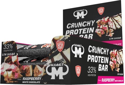 Crunchy Protein Bar - 12x45g - Raspberry White Chocolate