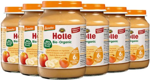 Apfel & Banane mit Aprikose - 6x190g - Demeter ab dem 6. Monat