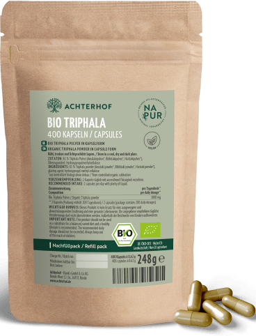 Bio Triphala Kapseln Nachfüllpack (400 Kapseln)