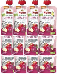 Demeter Zebra Beet - 12x100g - Pouchy Apfel & Banane mit Rote Bete ab dem 6. Monat
