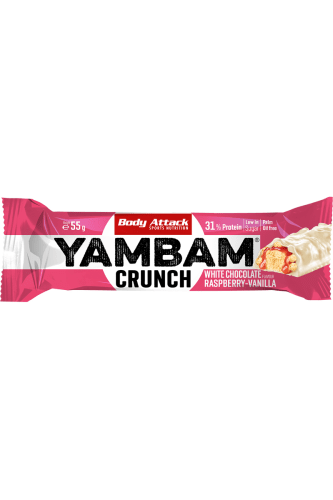 YamBam Crunch - 15x55g - White Chocolate Raspberry Vanilla