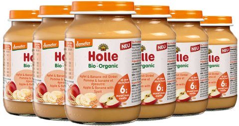 Apfel & Banane mit Dinkel - 6x190g - Bio ab dem 6. Monat