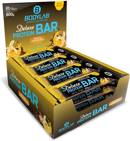 Deluxe Protein Bar - 12x50g - Banana Chocolate Flavouring