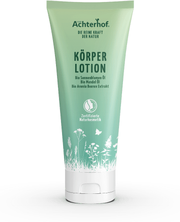 Körperlotion mit Bio Sonnenblumenöl + Bio Mandelöl und Bio Aroniabeerenextrakt (200ml)