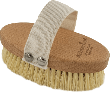 Massagebürste mit Borsten aus Pflanzenfasern