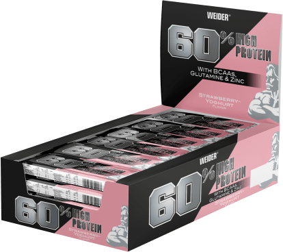 60% Protein Bar - 24x45g - Strawberry Yoghurt
