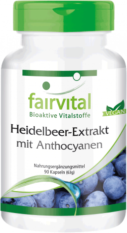 Heidelbeer-Extrakt mit Anthocyanen (90 Kapseln)