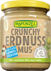 Erdnussmus Crunchy mit Salz bio (250g)
