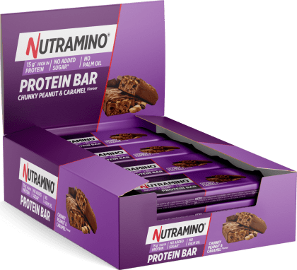 Nutramino Protein Bar- 12x55g - Chunky Peanut Caramel