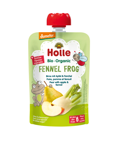 Demeter Fennel Frog - Pouchy Birne mit Apfel & Fenchel ab dem 6. Monat (100g)