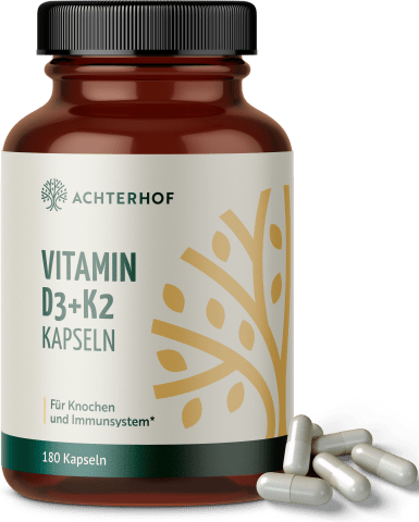 Vitamin D3+K2 Kapseln (180 Kapseln)