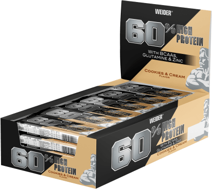 60% Protein Bar - 24x45g - Cookies & Cream