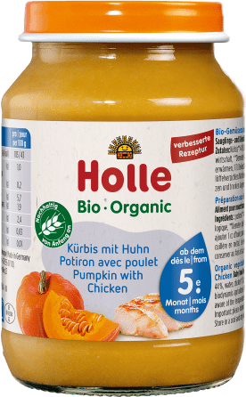 Kürbis mit Huhn - 190g - Bio ab dem 5. Monat