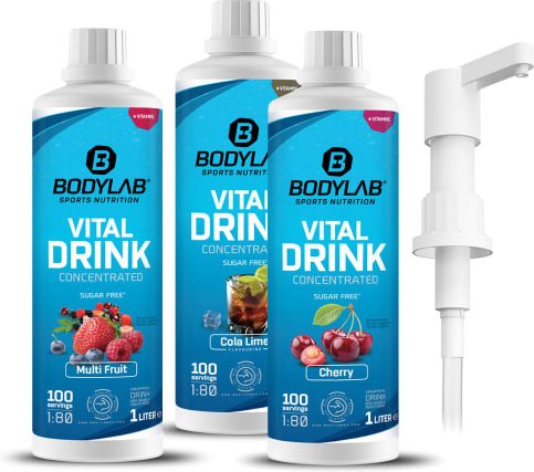 3 x Vital Zero Drink (je 1000ml) + Dosierpumpe