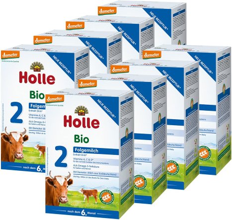 8x Holle Bio-Folgemilch 2 nach dem 6. Monat (8x600g)