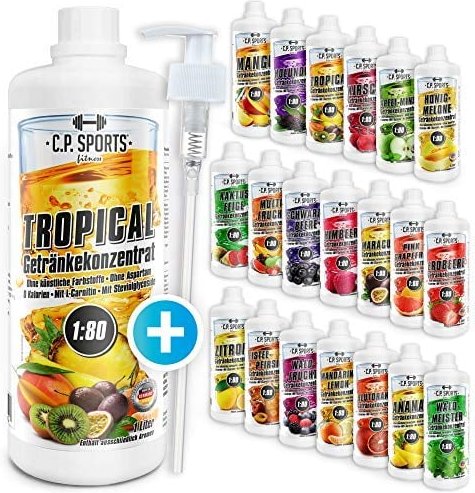 C.P. Sports Getränkekonzentrat (1000ml) + Dosierpumpe