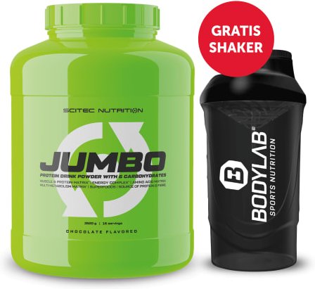 Scitec Nutrition Jumbo (3520g) + Bodylab24 Shaker gratis