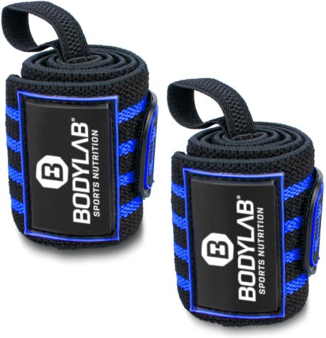 Strongman-Handgelenkbandagen 50cm – schwarz/blau
