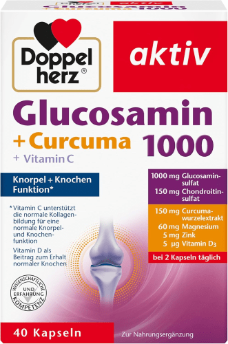 Glucosamin 1000 + Curcuma (40 Kapseln)