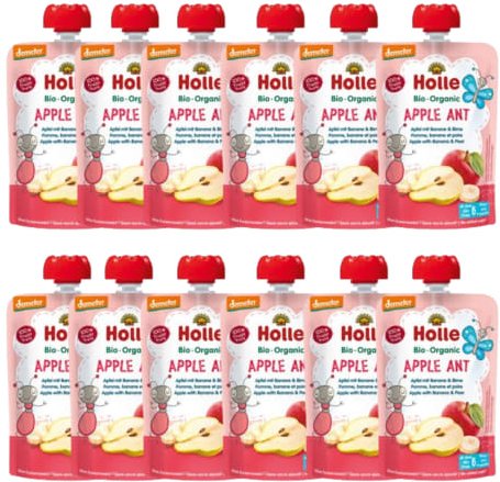 Demeter Apple Ant - 12x100g - Pouchy Apfel & Banane mit Birne ab dem 6. Monat