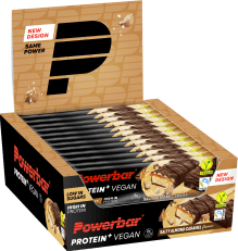 Protein+ Vegan Low in Sugars Bar - 12x42g - Salty Almond Caramel