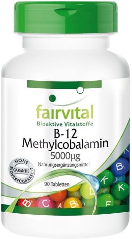 Thumbnail - B-12 Methylcobalamin 5000µg (90 Tabletten)