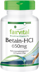 Betain HCL 650mg (120 Kapseln)