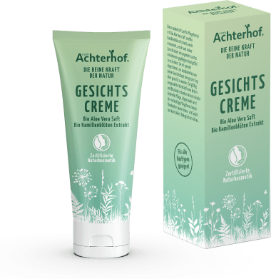 Gesichtscreme mit Bio Aloe Vera Saft und Bio Kamillenblütenextrakt (50ml)